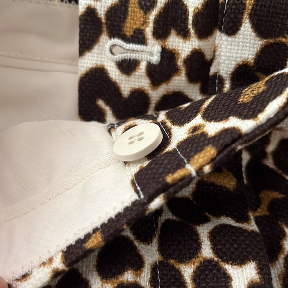 J.crew Factory basket weave Leopards cotton shorts. Size 00 - Picture 8 of 10